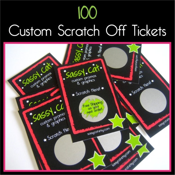 100 Custom Scratch Off Tickets