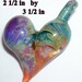 Beau Hawn Lampwork boro bead pendant GLASSADDICT borosilicate PuRpLe AqUa YeLLoW HEART