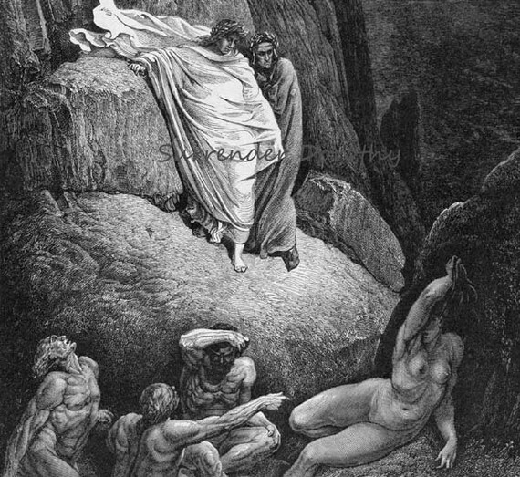 Virgil Shows Dante The Shade Of Thais Inferno Canto 18 Gustave