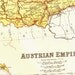 Map Austria Hungary Empire Vintage Victorian 1871 Lippencott Antique Copper Engraving European Cartography Austria Hungary