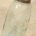 Early Vintage Mason Canning Jar One Quart Zinc Lid Storage Country Kitchen 1858 Victorian Era