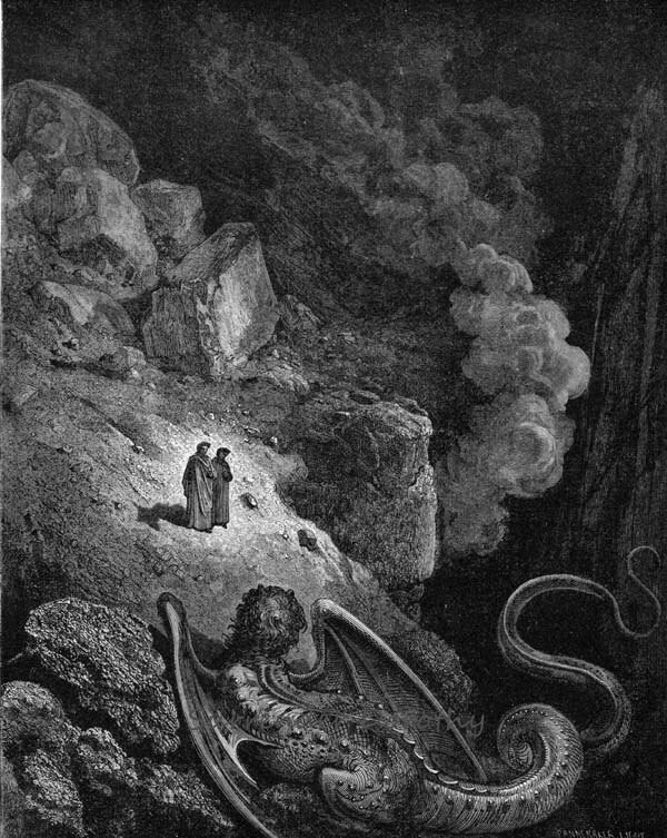 Gustave Dore Geryon Symbol Of Deceit Inferno Canto 17 Vintage