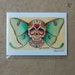 5 x 7 Print of Watercolor Painting - Luna Moth Sugar Skull Tattoo Flash Inspired