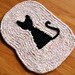Kitty Area Rug EKRA Pink and Green with Black Cat
