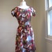 Womens Floral Print Summer Dress with Short Sleeves- Made to Order