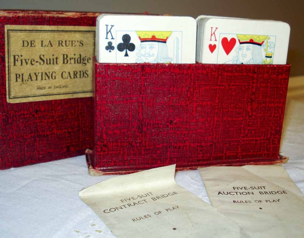 De La Rue Five Suit Bridge Playing Cards