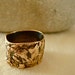 Bronze Ring Band Layered Natural Irregular Edges Unisex Mens Lady