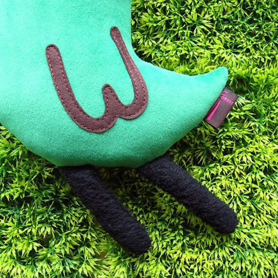 green bird soft toy