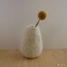 Felted Woolen Pod Vase in White