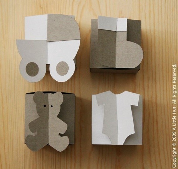 baby favor boxes printable PDF and SVG files