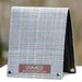 Men's Leather Billfold Wallet - Metro Man Bifold - Sky Blue Plaid wool and silk