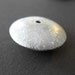 Large Brushed Matte Sterling Saucer Disk Focal Bead