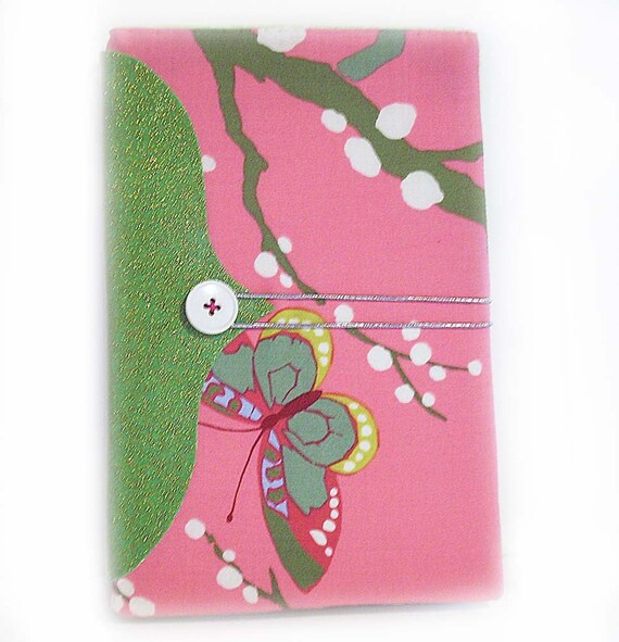 Nook eReader hard sided cover Pink Skies and ButterFlies