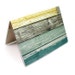 Passport Cover - Pale weathered barnwood - teal and lemon