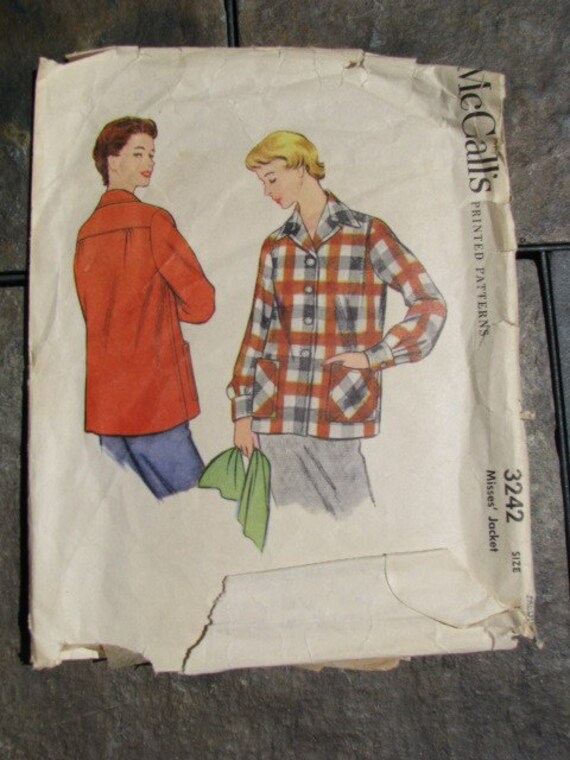 1940s Barn Coat / Jacket Sewing Pattern
