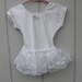 Girls white leotard with tutu embellishment size 5/6 - fairy / snow angel