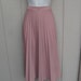 70s vintage Dusty Pink pleated secretary skirt 27 inch waist / Med