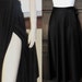 70s DISCO WRAP SKIRT Foxy Dancing Queen vintage Black Poly, sz small to med