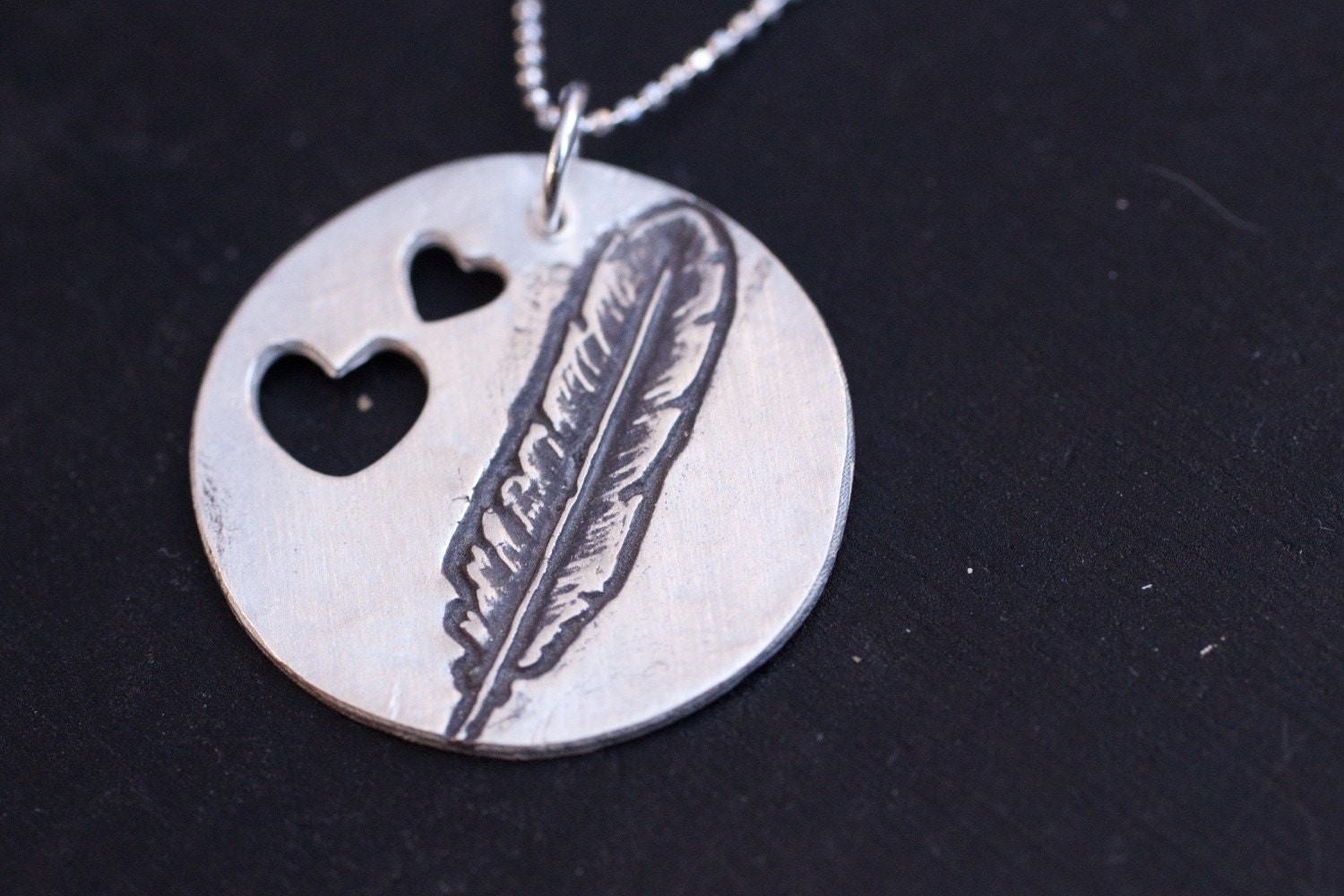 i love feathers feather necklace silver feather by truche