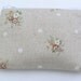 SALE Small Pouch, handmade, gift under 10, zipper pouch - Flowers/white dots
