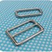 1.5 Inch Nickel Slide and Rectangle Ring Set