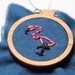 Tiny Embroidery Hoop - Pink Flamingo