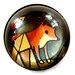 RED FOX glass magnet by boygirlparty - fox magnet, kitchen magnet, refrigerator fridge magnet - woodland animal