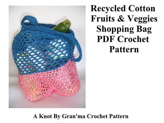PDF Crochet Pattern Recycled Cotton Fruits and Veggies