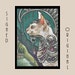 Bejeweled Cat 59 Devon Rex Sphynx Cat Original Signed Artwork ACEO