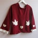 Lovebirds red womens reconstructed sweater