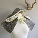 Hooded Short Capelet, reversible cream velvet and leopard print