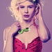 Limited Edition New York Couture Fairytale Collection IRIDESCENT GREEN Mustache Necklace