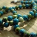 Handmade Eyeglass Chain - Green and Turquoise
