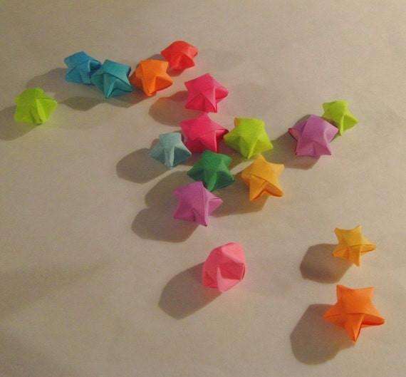 100 Origami Stars by magicyam on Etsy