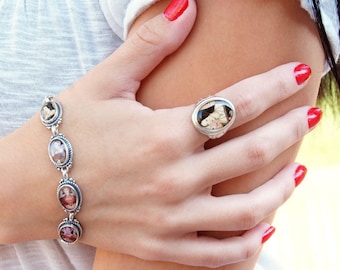 The Tudors King Henry VIII and his Six Wives Sterling Silver or Bronze Bracelet