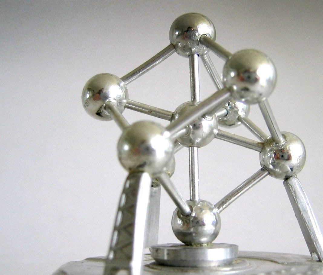 Atomium Brussels 1958 Worlds Fair Figure Chrome and Bakelite