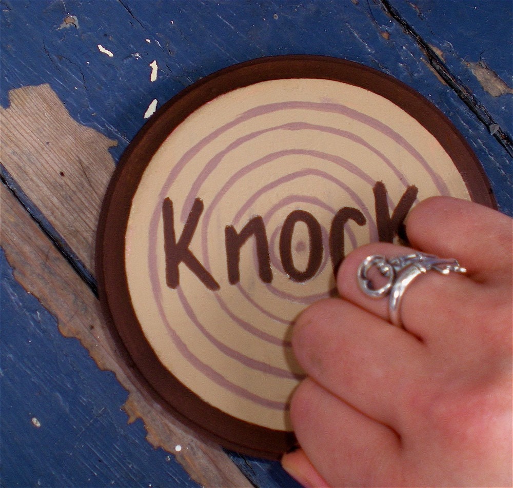 Knock On Wood Portable Knocker Superstition Fun Geekery by