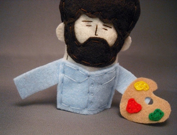 Bob Ross Finger Puppet