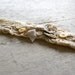 Mixed Media Assemblage Bracelet with Bird Charm, Buttons, and Lace -- Handmade in Ireland