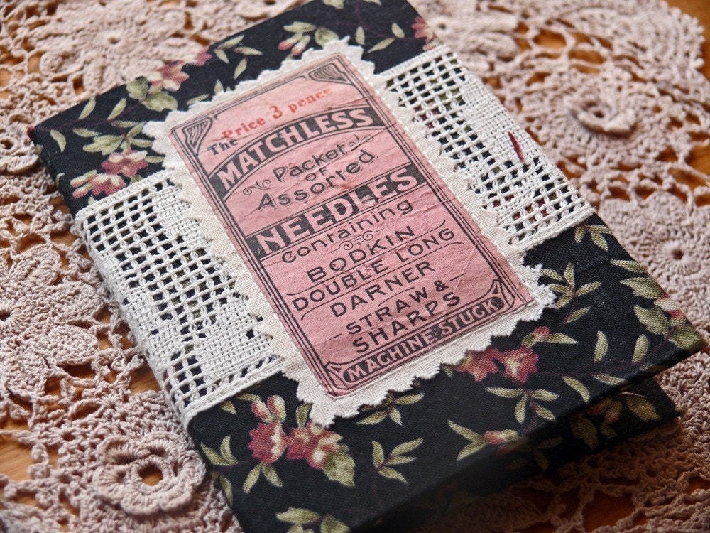 Needle Book with Vintage Label Matchless by HomespunIreland