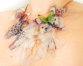 Fluttery Breath of Life Necklace Earth tones