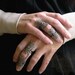 Armor Ring Byzantine Gothic Flourish Filigree and vintage strass ONE ring