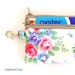 SALE Travel pass case - Rose print (white)