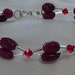 Deep Red Adventurine and Swarovski Crystal Bracelet-For Megumi