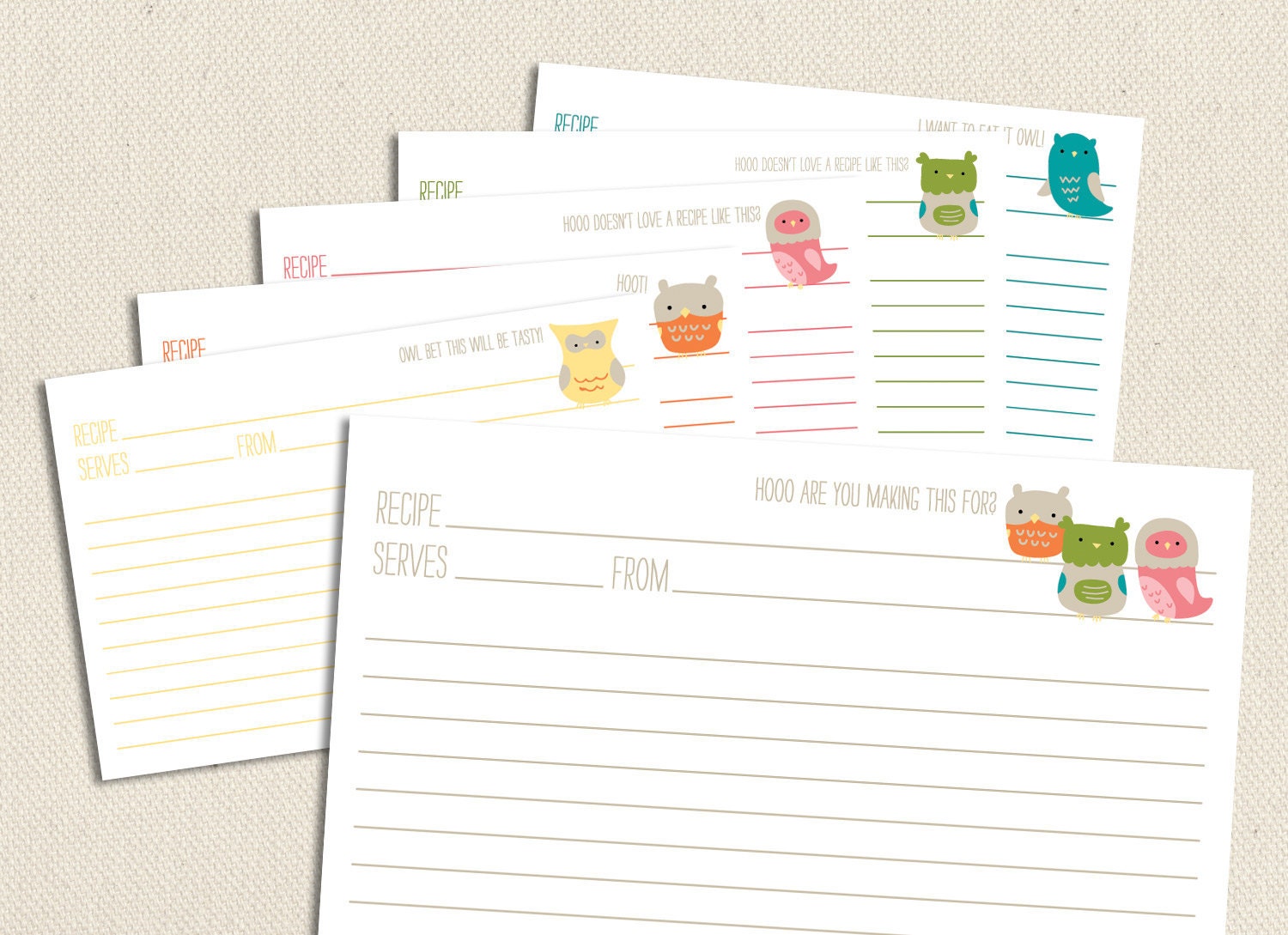 free editable recipe card templates 4x6