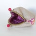 pink vintage floral bauble - frame purse