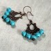 sale Lulu turquoise glass bead and copper earrings