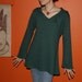 elf hood long sleeve hooded shirt - hemp and organic cotton hand dyed in dark green - small