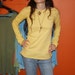 buttercup - long sleeve shirt - recycled organic cotton hand dyed in pale yellow - small