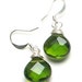 olivine drop earrings